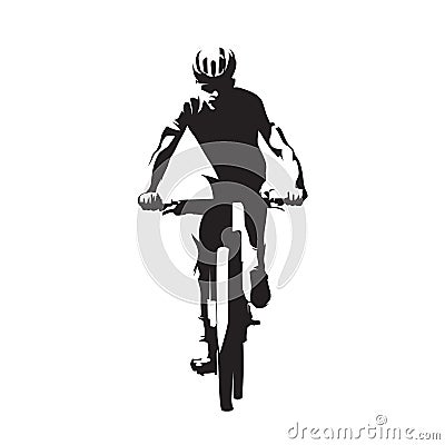 Mountain bike cycling, mtb, vector silhouette Vector Illustration