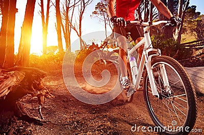 Mountain bike athlete Stock Photo