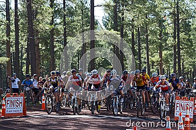 Mountain Bike Race Editorial Stock Photo