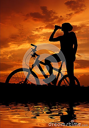 Mountain biker Stock Photo