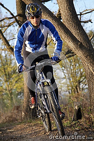 Mountain biker Stock Photo