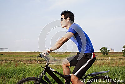 Mountain bikers Stock Photo