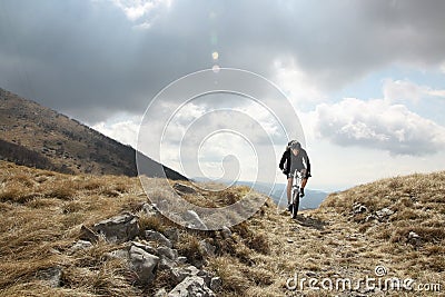 Mountain biking Stock Photo