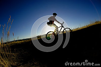 Mountain Biking Stock Photo