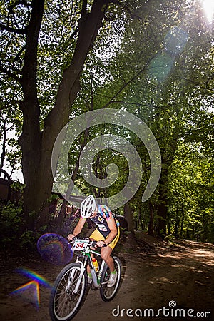 Mountain biking Editorial Stock Photo