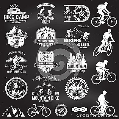 Mountain biking collection. Vector illustration. Vector Illustration