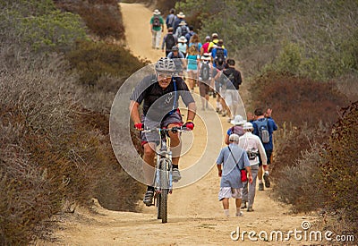 Mountain Biking in Laguna Wilderness Park Editorial Stock Photo