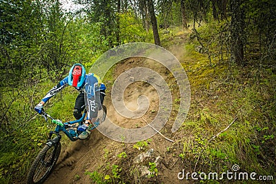 Mountain Biking Editorial Stock Photo