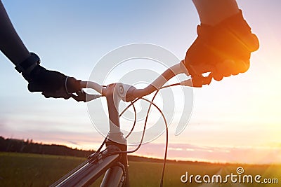 Mountain biking Stock Photo