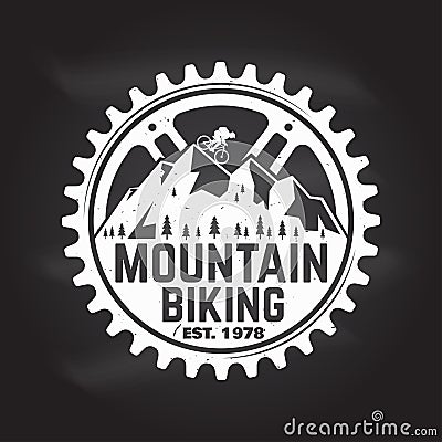 Mountain biking. Vector illustration. Vector Illustration