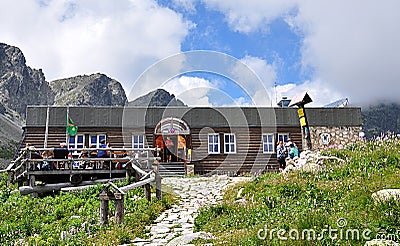 Mountain building in nature Stock Photo