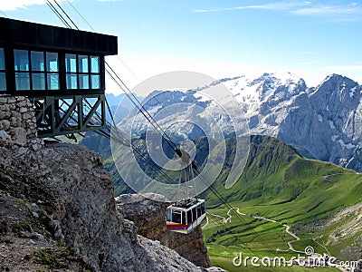 Mountain cableway Stock Photo