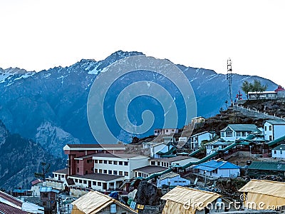 Auli Mountain camp, Himalayas Stock Photo