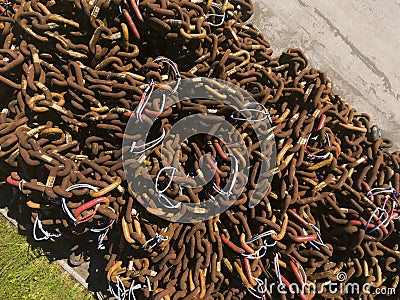 Mountain of chaines, Sestao, Bizkaia Stock Photo