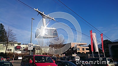 Mountain city in Alps - Innsbruck Editorial Stock Photo