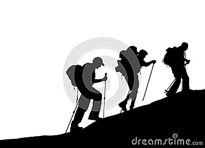 Mountain climber Vector Illustration