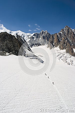 Mountain Climbers - Chamonix, France Stock Photo