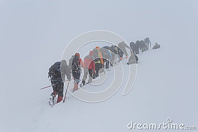 Mountain climbers Editorial Stock Photo