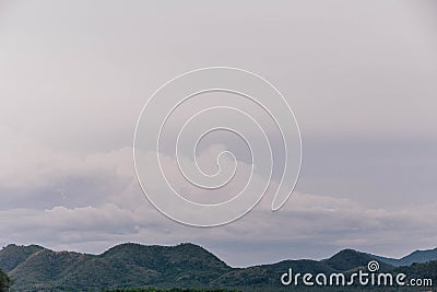 Mountain and Cloud Landscape View at Chang Hua Man Royal Project Near Hua-Hin, Thailand Stock Photo