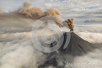 Among the mountain clouds Stock Photo