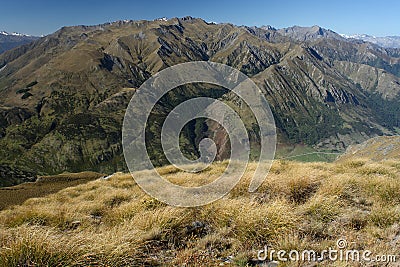 Mountain crest in Mount Aspiring National Park Stock Photo