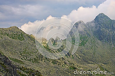 Mountain crest and peaks Stock Photo