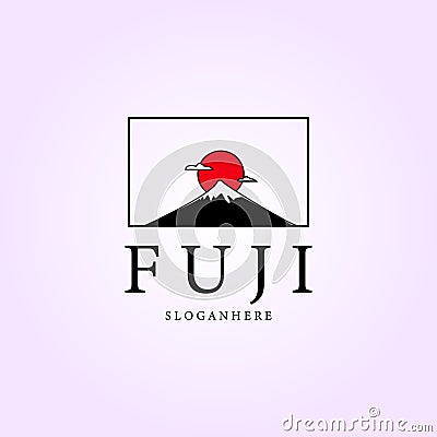 mountain fuji japan logo vector illustration design Vector Illustration