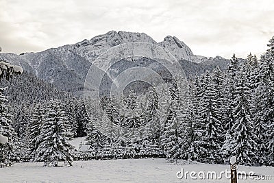 Mountain Giewont next to city of Zakopane Stock Photo