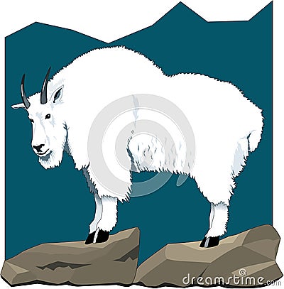 Mountain Goat Illustration Vector Illustration