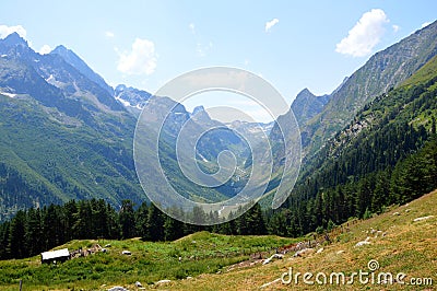 Mountain gorge, valley Stock Photo