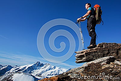 Mountain hike Stock Photo