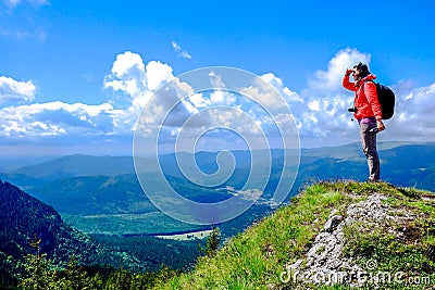 Mountain Hiking Stock Photo