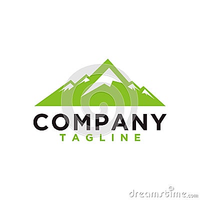 Mountain or hill or Peak logo design vector. Camp or adventure icon, Landscape symbol and can be used for travel and tourist Vector Illustration