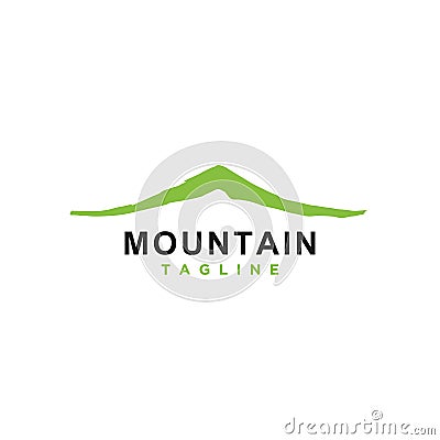 Mountain or hill or Peak logo design vector Stock Photo