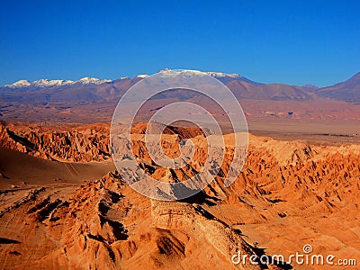 Mountain hills desert panorama Chile san Pedro de Atacama Stock Photo