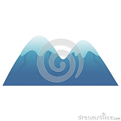 Mountain Hills Snow Top Summit Flat Design Vector Art Template Vector Illustration
