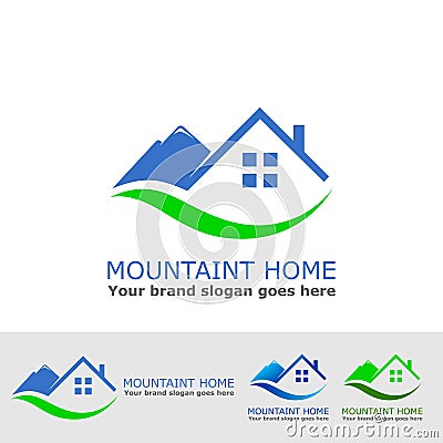 Mountain home logo Vector Illustration