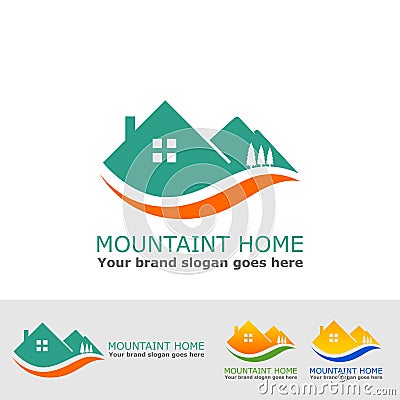 Mountain home logo Vector Illustration
