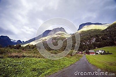 Mountain houses, Norway. Stock Photo