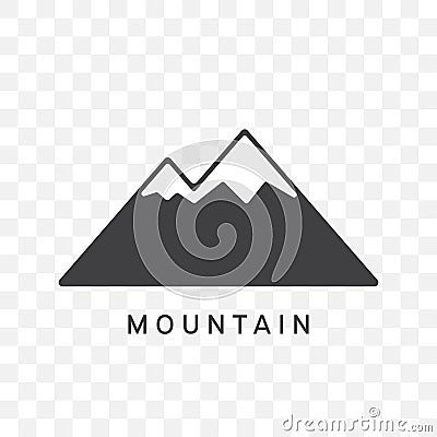 Mountain icon trendy flat style. Vector Illustration