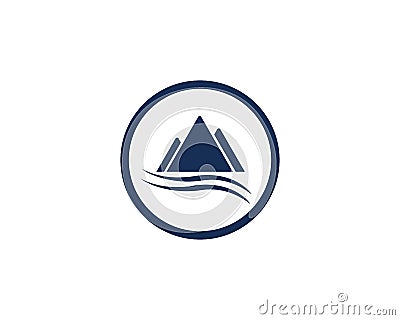 Mountain icon Logo. Cartoon Illustration