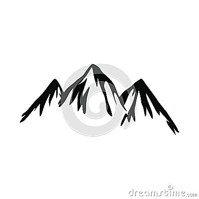 Mountain icon, simple style Vector Illustration