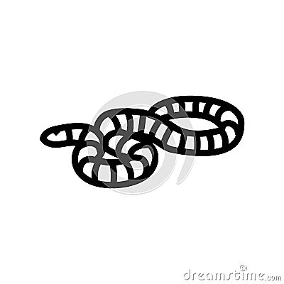 mountain kingsnake snake line icon vector illustration Vector Illustration