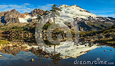 Mountain and lake Stock Photo