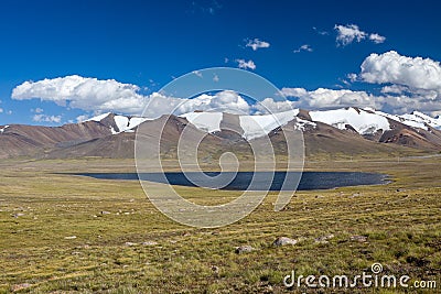 Mountain lake. Kirgizstan Stock Photo