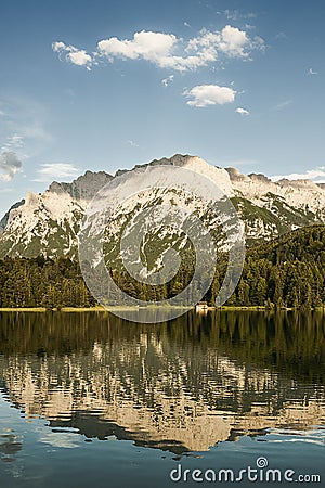 Mountain Lake Reflection Stock Photo