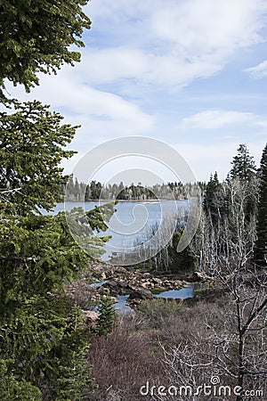 Mountain Lake in Zion National Park Stock Photo