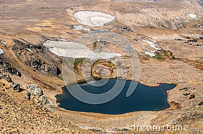 Mountain Lakes and Glaciers Stock Photo