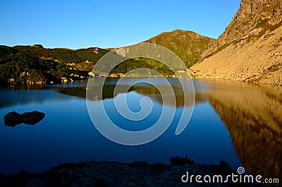 Mountain Lakes Rohacska Mt. Volovec Stock Photo