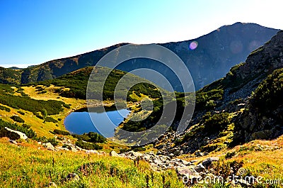 Mountain Lakes (Rohacska), Mt. Volovec Stock Photo